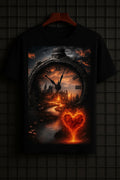 When Silence Speak Silently – Poetic Fire Heart T-Shirt (Unisex)