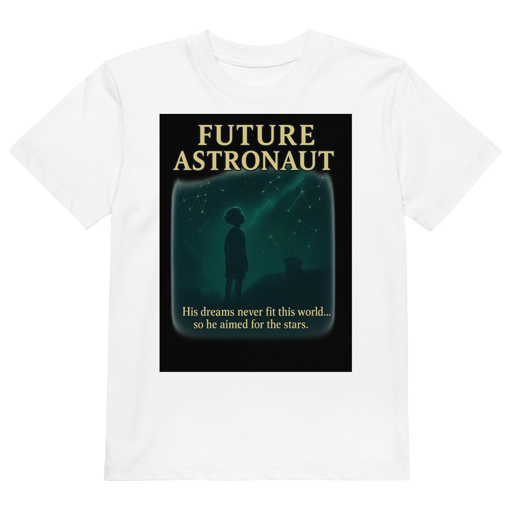 Astronaut themed unisex kids T-shirt inspiring space dreams creativity and imagination